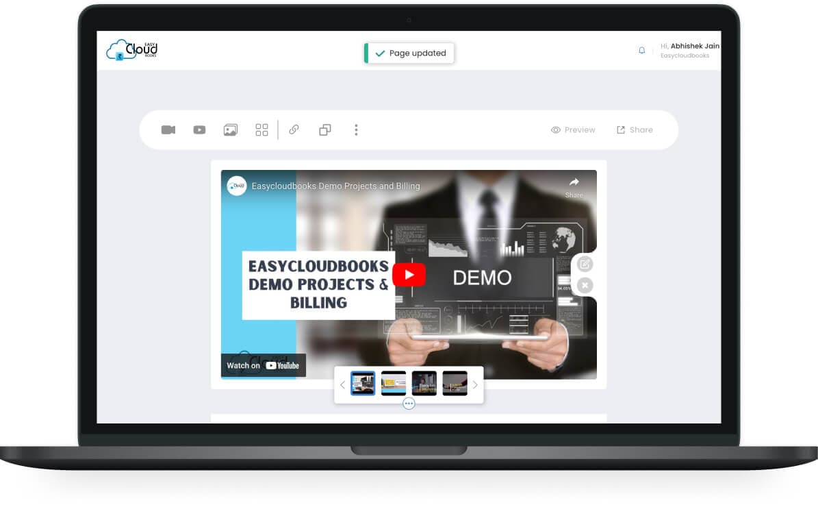 PageBuzz, screen 1